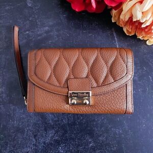 Vera Bradley Ultimate Wristlet - Quilted Leather, Cognac
